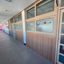 진포중학교 | 군산 인테리어필름, 진포중학교 복도 벽체 방염 필름 시공