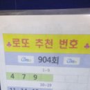 904회 로또 추천 번호 이미지