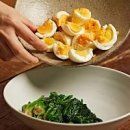 참깨 드레싱 만들기 샐러드 참깨 소스 만드는법 삶은 계란 요리 이미지