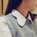 봉자샵 화이트셔츠* 보카시니트조끼 데일리룩-:)
