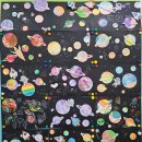 월 - 미술[수채화로 물든 우주 공간 꾸미기] 이미지