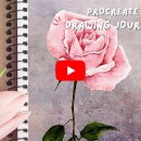 수채화와 디지털 보태니컬 드로잉 이미지