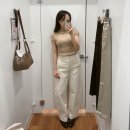유니클로 | 저지배럴레그팬츠 M 아이보리 후기 w. 메비 프레나니트