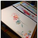 수분가득 수채화 이미지