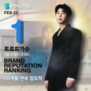 🩵 히어로의 트로트는 그야말로 일품이죠?^^ 2월 브평 '트로트가수' 부문 50개월 연속 1위 축하합니다~ 🎉 추가 통사드려요~ 이미지