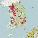 현재 전국 대기질 지수와 초미세먼지(PM2.5), 대기질지수(AQI)에 대해 이미지