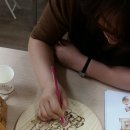 가죽버닝 시계 만들기 이미지