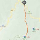 산림청 100대 명산 경기도 포천 백운산 광덕고개 원점회귀 최단 등산코스 트랭글 지도