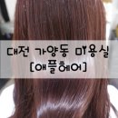 수헤어샵 | 대전동구미용실 애플헤어에서 염색했어요