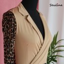 Emily gold foil leopard dress _ 에밀리 골드 포일 레오파드 드레스 이미지