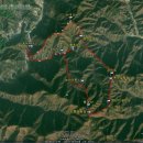 [포항, 영덕] 동대산 등산지도와 gps 트랙 이미지