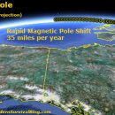 1년에 54km씩 이동중인 북극 이미지