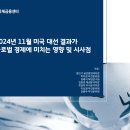 2024년 11월 미국 대선 결과가 글로벌 경제에 미치는 영향 및 시사점 이미지