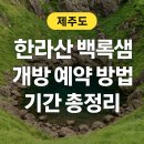 오름PC | 한라산 백록샘 개방 예약 방법 기간 총정리