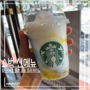 스타벅스 파인애플 블루 코코 프라푸치노 후기, 시럽 하나 줄이니 딱 좋네(+커스텀,칼로리)