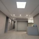 강동그린타워 | 축소 평탄화 + 무몰딩 (직각) 우물천장 간접조명 + 루씨에어 코타라 실링팬 _ e편한세상강동프레스티지원