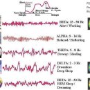 ﻿﻿brain waves 뇌파 종류와 특성, 명상과 최면술 이미지