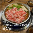 혁신밝은약국 | 진주 혁신도시 곱창전골 현지인 맛집 금산골