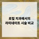 치과다운 치과의원 | 로컬 치과에서의 라미네이트 시술 비교