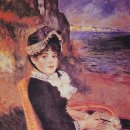 [시민제안강의] 생각이 꽃피는 그림책 하브루타 | 🎨 [명화와야생화033] 르누아르와 털중나리꽃 – 해변의 여인, 붉게 피어오르다