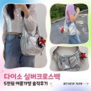 다이소 가방 실버크로스백, 여름 코디 포인트백 솔직후기