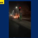 차량 2천대 불탓다는 프랑스 시위 이미지
