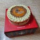 나만의쿠키&케이크 | 🎄 스타벅스 크리스마스 홀케이크 후기 | 쿠키크럼블 아이스크림케이크+코듀로이 핸디백 버건디