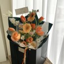 양지-2864 | 성남 분당 꽃배달로 추천하는 정자동 썸머가든플라워스튜디오의 "오렌지톤 생일꽃다발"