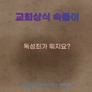 [교회상식 속풀이] 독성죄가 뭐지요? 이미지