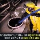 covid 강제 수용소를 활성화하기 위해 1년 전에 인간시체의 액상화를 워싱턴 주는 합법화했다. 이미지