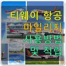 <b>티웨이</b> <b>항공</b> 마일리지 사용방법 및 적립