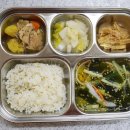 20230817 - 기장밥, 오이냉국, 간장닭갈비, 명엽채볶음, 배추김치 이미지