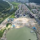 대전 갑천친수구역과 도안 트리풀시티레이크포레아파트단지 항공사진 이미지