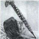 소묘와 수채화 이미지