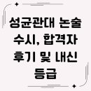 논술 : 창의적인 사고력과 논리적인 탐구력 키우기 | 성균관대 논술 수시, 합격자 후기 및 내신 등급
