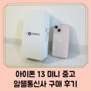 아이폰 13 미니 핑크 개봉 후기 / 유플러스 알뜰모바일 중고 휴대폰 내돈내산 후기