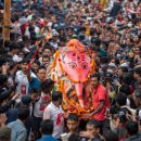 네팔 카트만두에 인드라자트라축제 (Indra Jatra festival)
