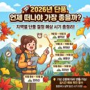 2026년 단풍예상시기 이미지