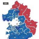 19 대 대선 - 문재인 지역별 득표율 분석 지도 이미지