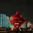 조형물 분수대2 | 겨울 칭다오 여행 필수 코스, 5·4광장 레이저쇼 &amp; 야경 후기