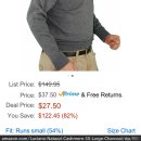 Luciano Natazzi Classic Fit Crew Neck Premium Cotton Sweater $27.5 이미지