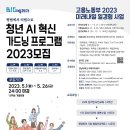 ﻿[교육 대외활동] 고용노동부 2023 미래 내일 일경험 사업 청년 프로젝트 인턴십 : 청년 AI 혁신 가드닝 프로그램 이미지