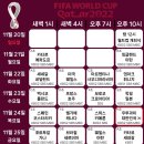 2022 카타르 월드컵 일정 이미지