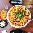 보라파출소 | 오산역맛집 훌랄라참숯치킨 오산역점 치즈양념구이 모듬기름떡볶이 냠냠