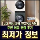 프로인버터세탁 | LG 워시타워 W21GEAM 추천 이유 단점 후기와 알뜰하게 구입하기