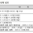 2015학년도 정시원서접수 일정. 이미지