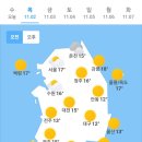 오늘의 날씨 🌞☔️☃️. 2023년 11월 2일 목요일 이미지