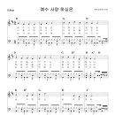 예수 사랑 하심은 ----드럼악보 이미지