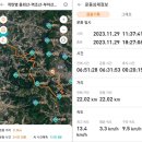 삼가역 삼거리 | 용뫼산-멱조산-부아산-함박산 종주: 급경사+낙엽+눈, 미끄럼 콜라보