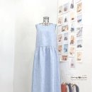 건강한 린넨옷 만들기(중급) | 시원한 산들바람 스미듯 멜란지 블루 리투아니아린넨 심플 원피스 만들기 &lt;미싱배우기 모드소잉 옷만들기&gt;